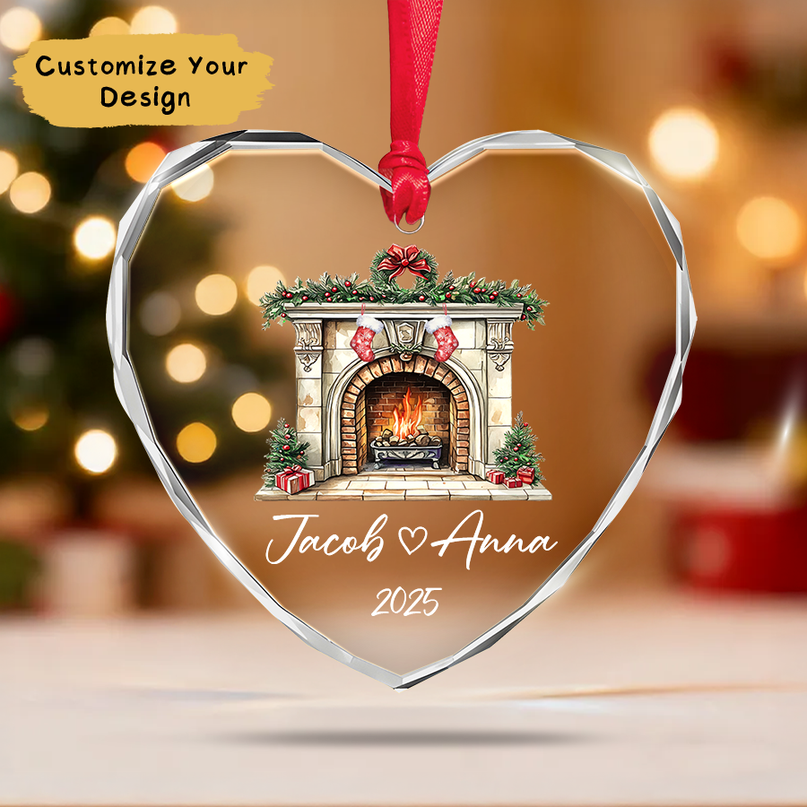 Personalized Couple Christmas Ornament 2025, Couple Glass Ornament, Christmas Together Couple Ornament, Stocking Ornament, Couple Gift