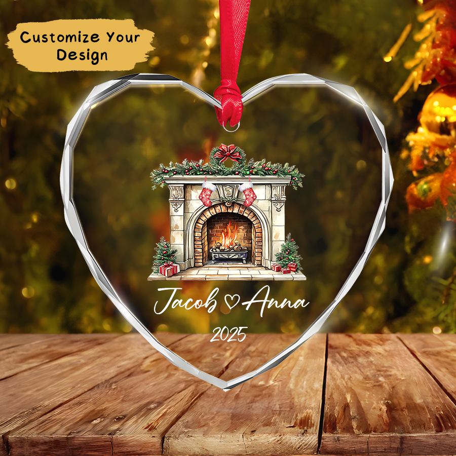 Personalized Couple Christmas Ornament 2025, Couple Glass Ornament, Christmas Together Couple Ornament, Stocking Ornament, Couple Gift