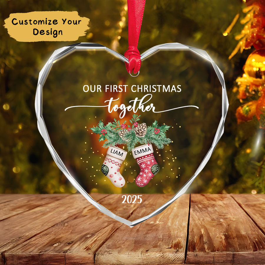 Personalized Couple Christmas Ornament 2025, Together Since Ornament