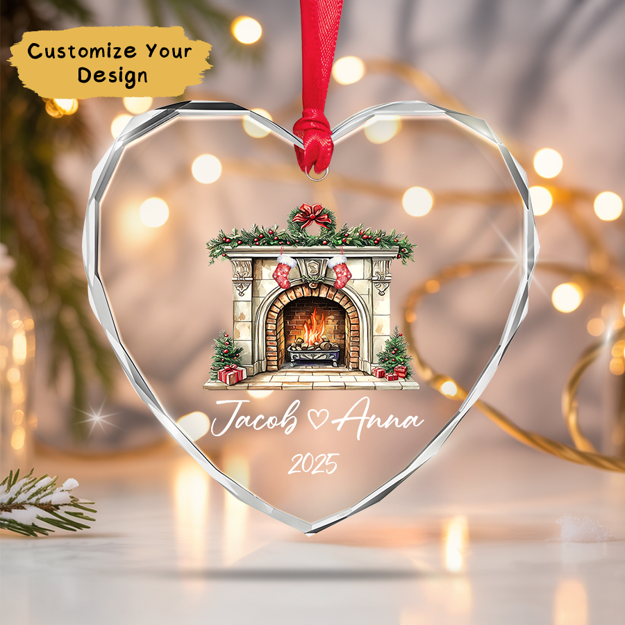 Personalized Couple Christmas Ornament 2025, Couple Glass Ornament, Christmas Together Couple Ornament, Stocking Ornament, Couple Gift