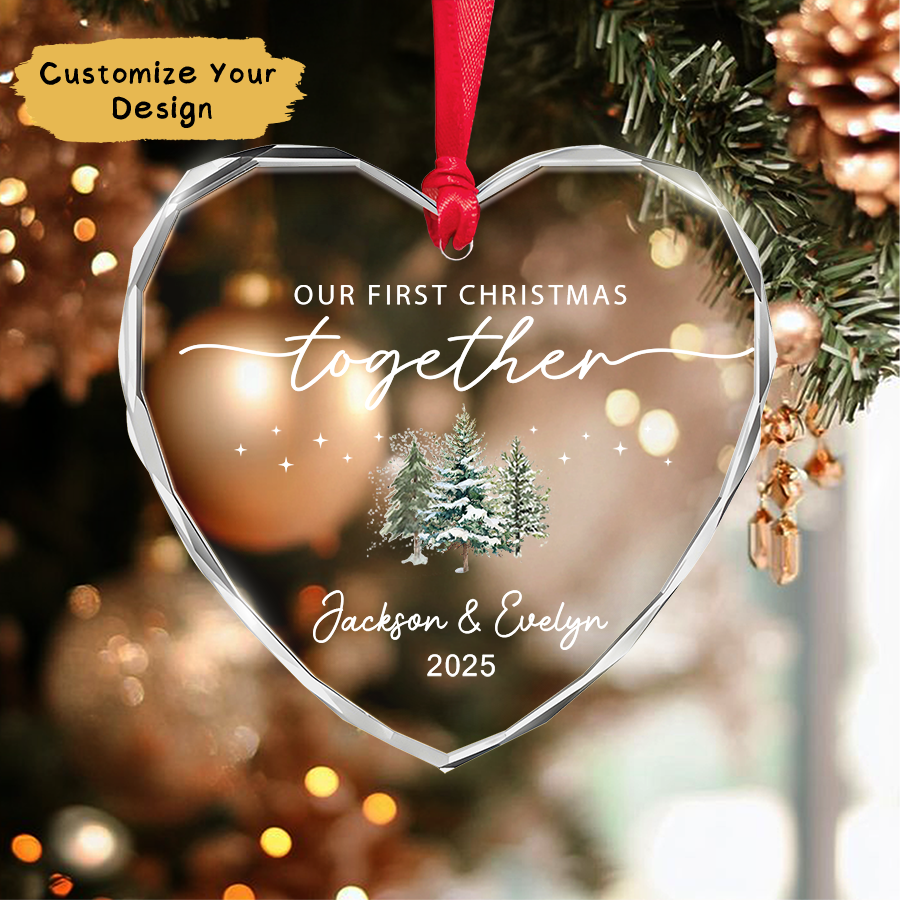 Personalized Couple Christmas Ornament, Couple Gift