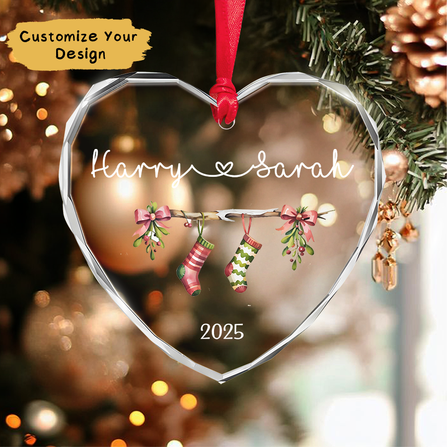 Personalized Couple Christmas Ornament, Gift For Couple