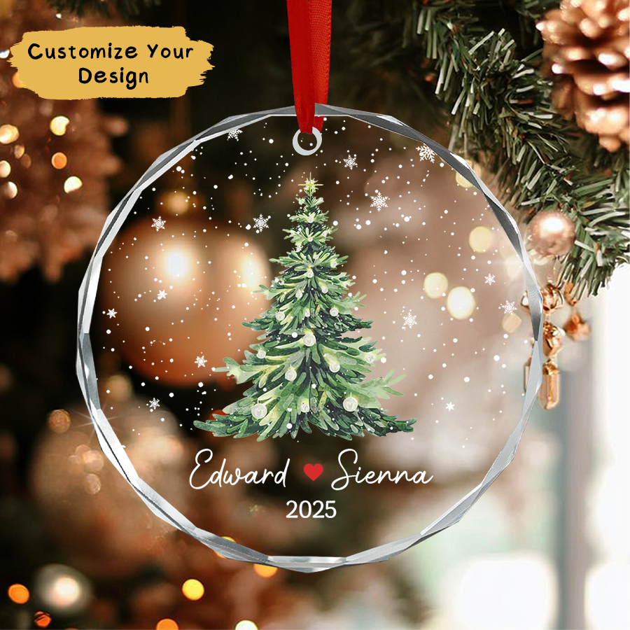 Personalized Couple Christmas Ornament, Together Since Ornament