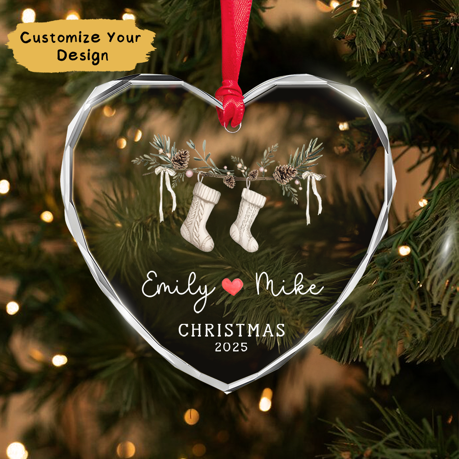 Personalized Couple Christmas Ornament, Christmas Together Couple Ornament
