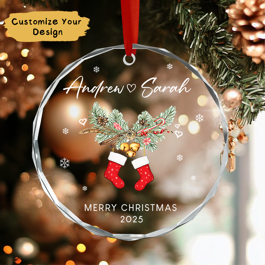 Personalized Couple Christmas Ornament 2025, Couple Xmas Ornament
