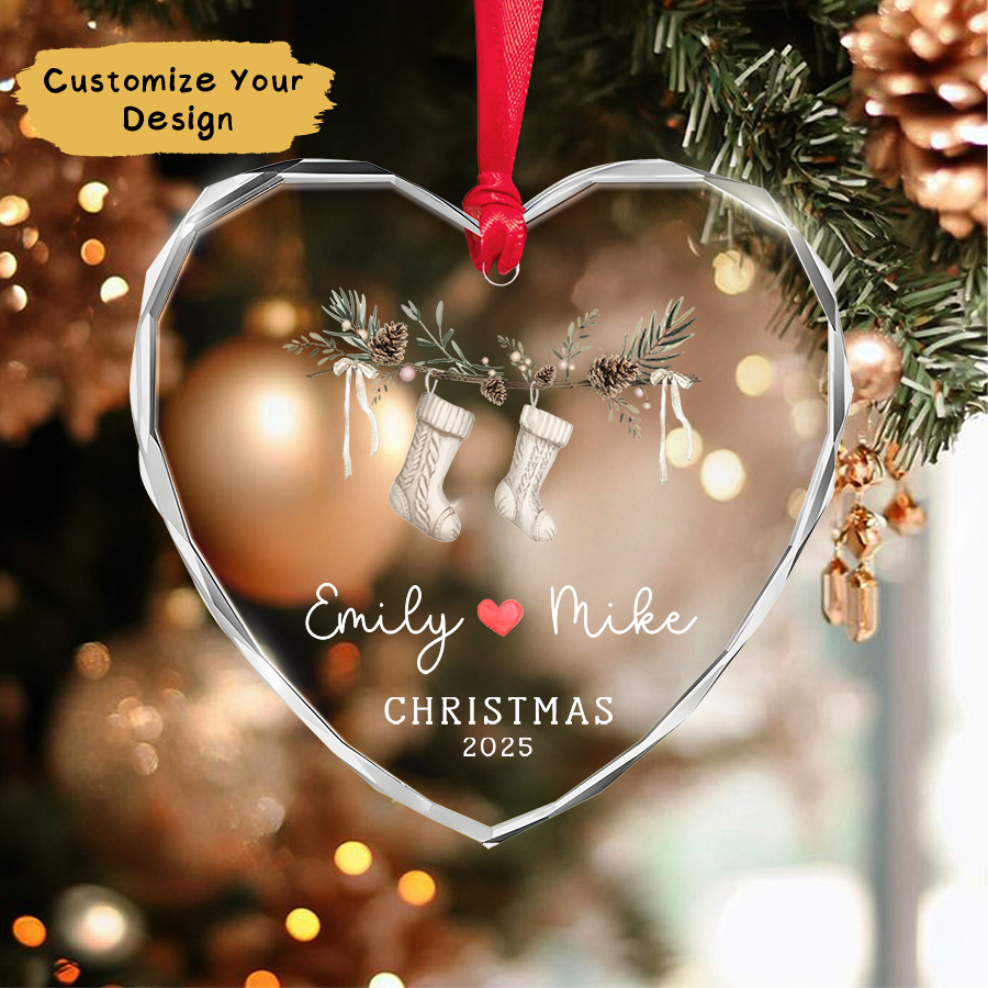 Personalized Couple Christmas Ornament, Christmas Together Couple Ornament