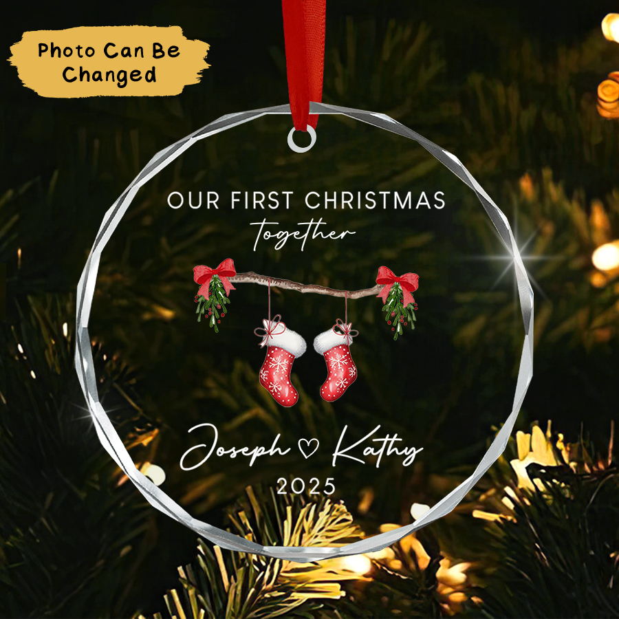 Personalized Couple Christmas Ornament, Christmas Gift For Couple