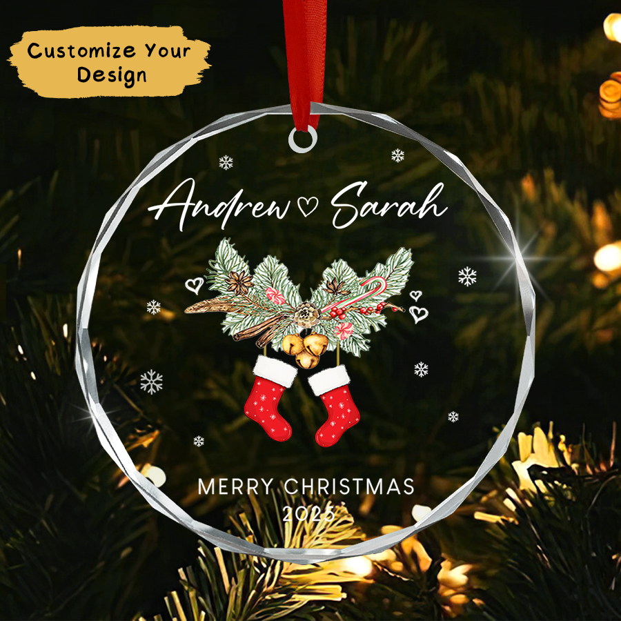 Personalized Couple Christmas Ornament 2025, Couple Xmas Ornament
