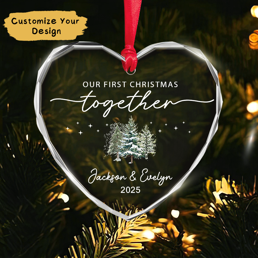 Personalized Couple Christmas Ornament, Couple Gift