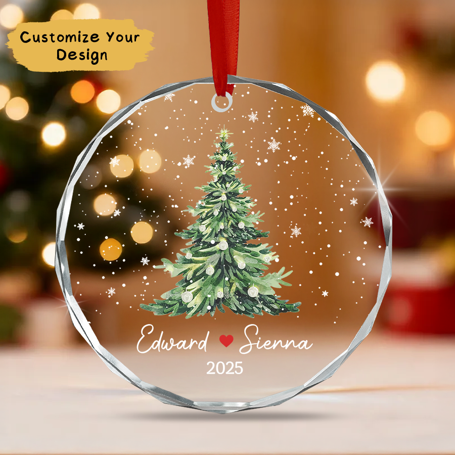 Personalized Couple Christmas Ornament, Together Since Ornament