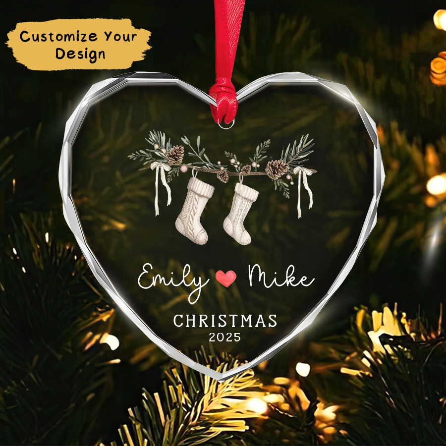 Personalized Couple Christmas Ornament, Christmas Together Couple Ornament