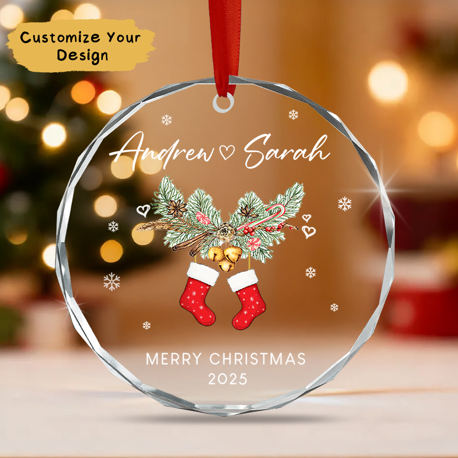 Personalized Couple Christmas Ornament 2025, Couple Xmas Ornament