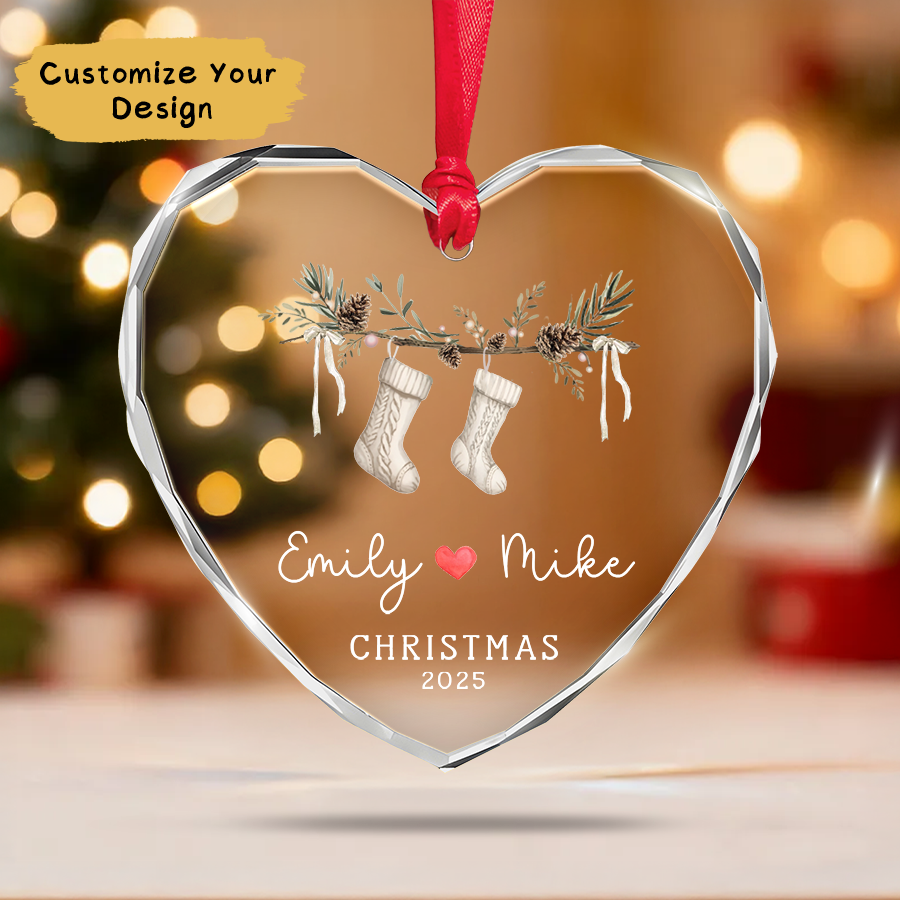 Personalized Couple Christmas Ornament, Christmas Together Couple Ornament