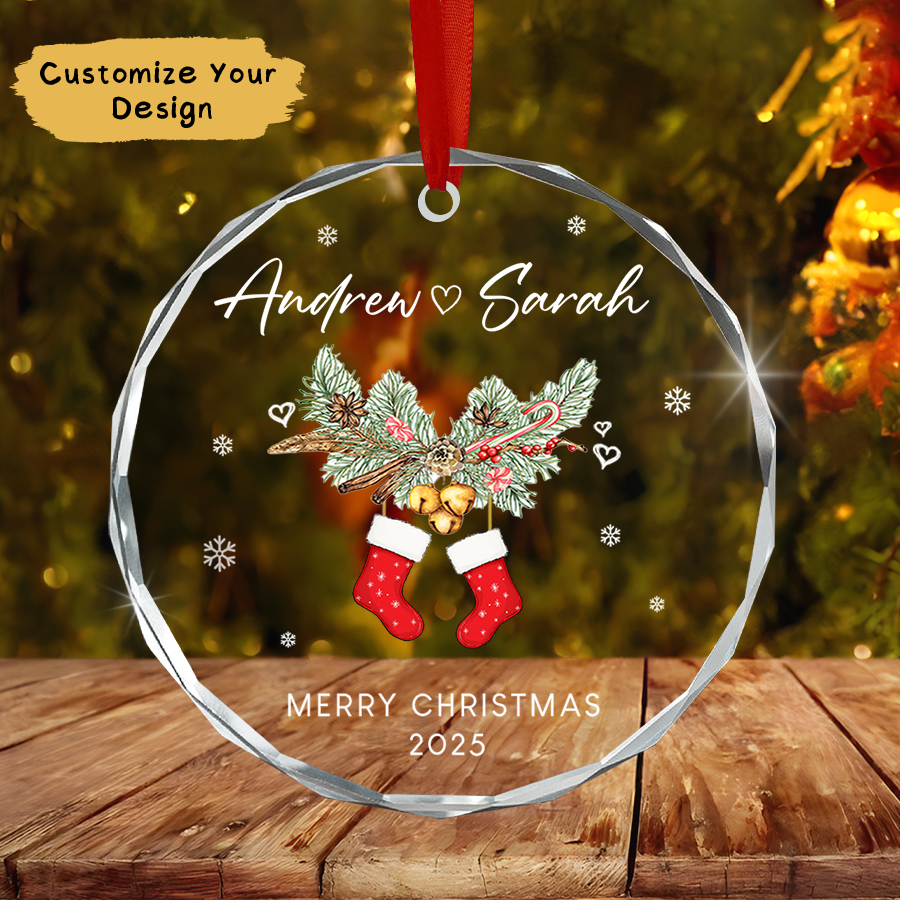 Personalized Couple Christmas Ornament 2025, Couple Xmas Ornament