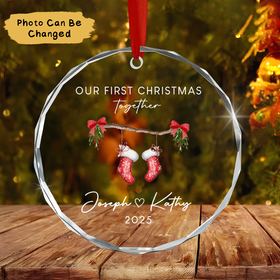 Personalized Couple Christmas Ornament, Christmas Gift For Couple
