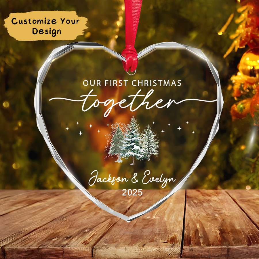 Personalized Couple Christmas Ornament, Couple Gift