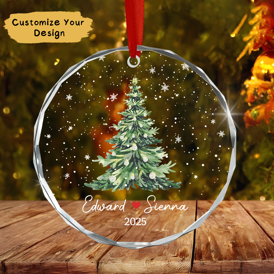 Personalized Couple Christmas Ornament, Together Since Ornament