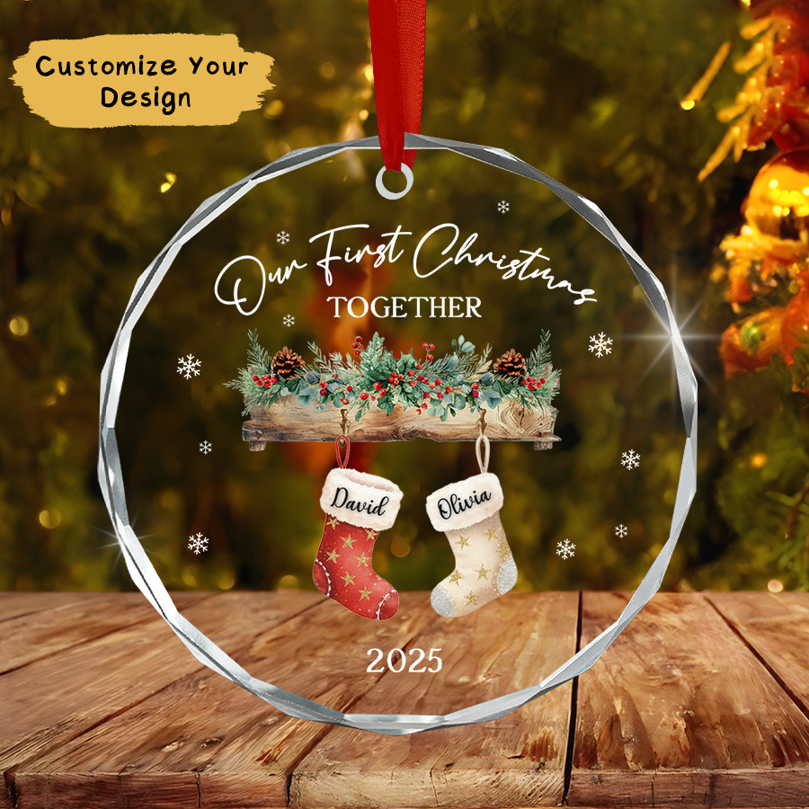 Personalized Couple Christmas Ornament, New Couple Ornament