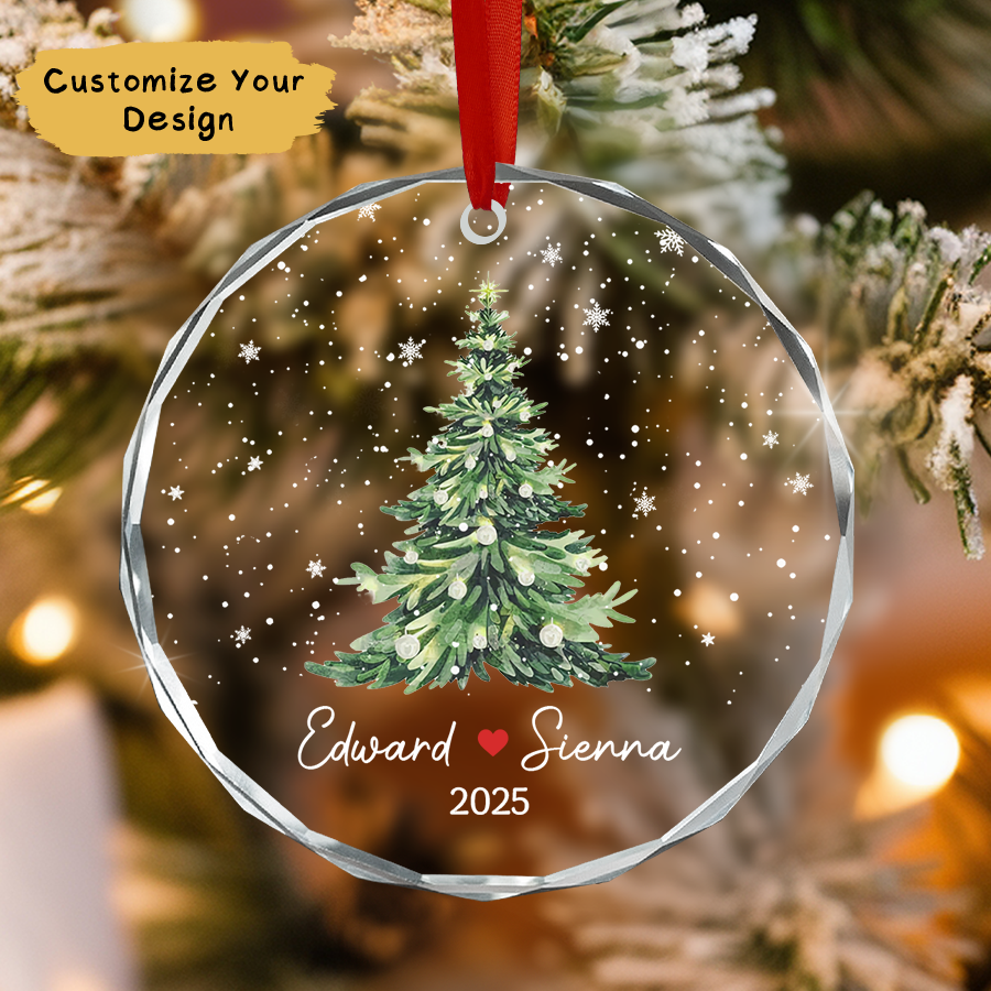 Personalized Couple Christmas Ornament, Together Since Ornament