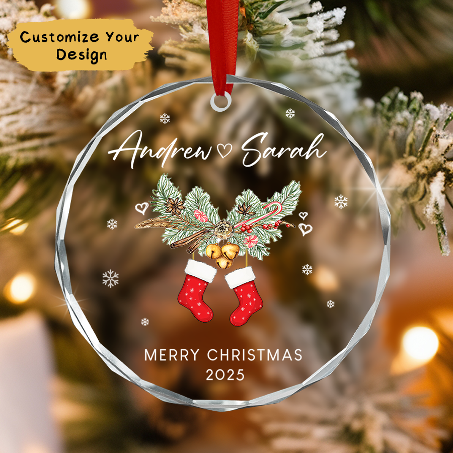 Personalized Couple Christmas Ornament 2025, Couple Xmas Ornament