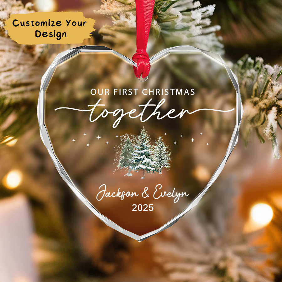 Personalized Couple Christmas Ornament, Couple Gift