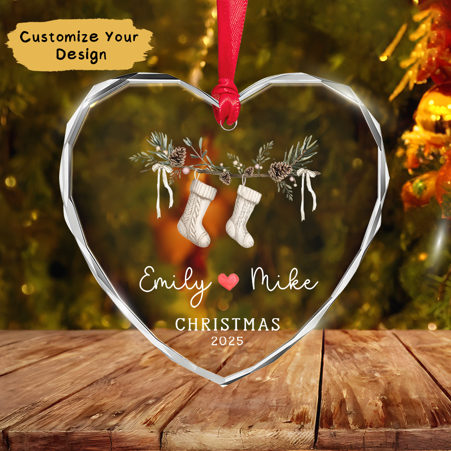 Personalized Couple Christmas Ornament, Christmas Together Couple Ornament