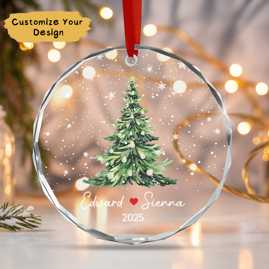 Personalized Couple Christmas Ornament, Together Since Ornament