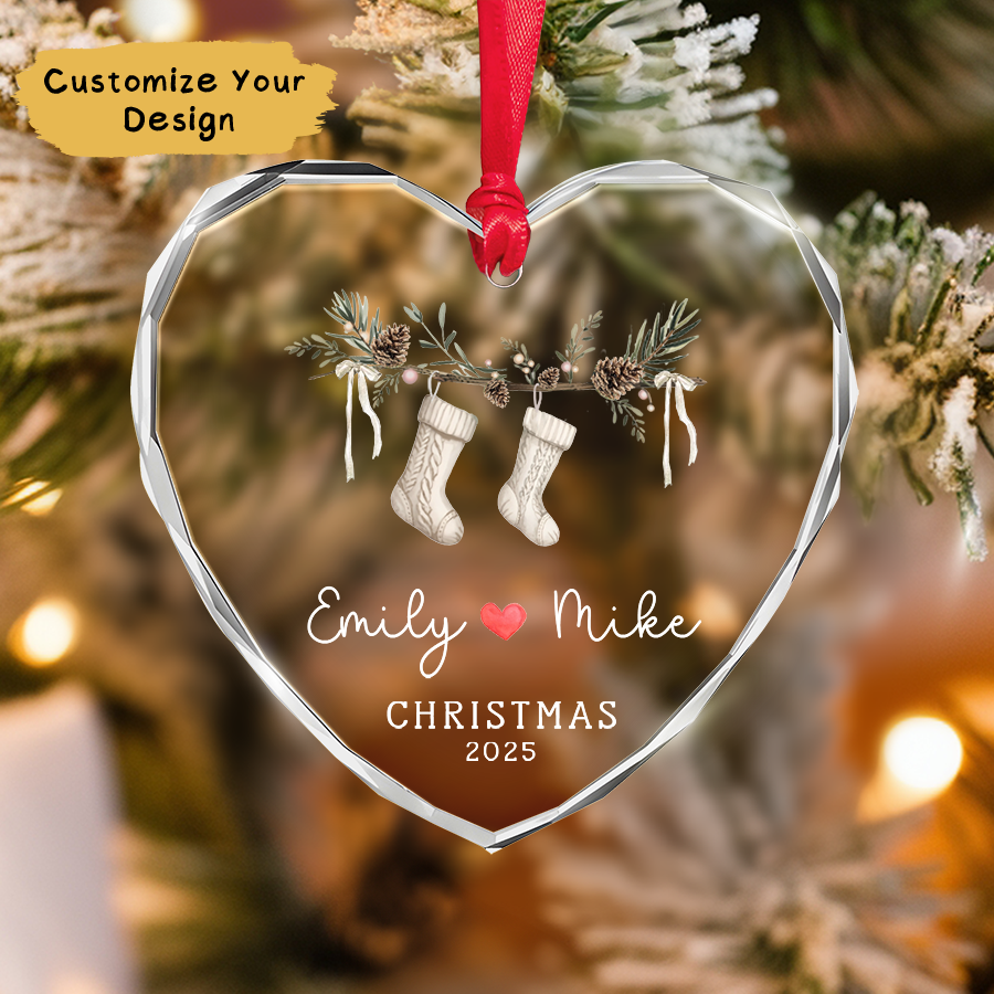 Personalized Couple Christmas Ornament, Christmas Together Couple Ornament