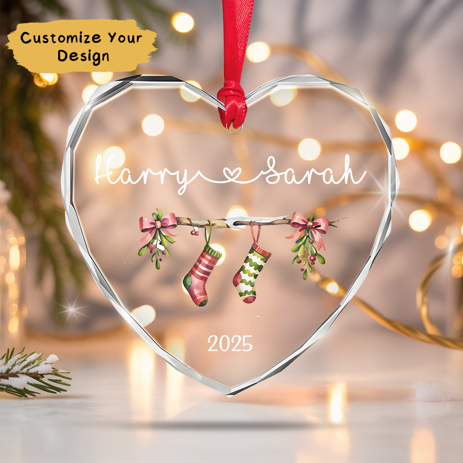 Personalized Couple Christmas Ornament, Gift For Couple