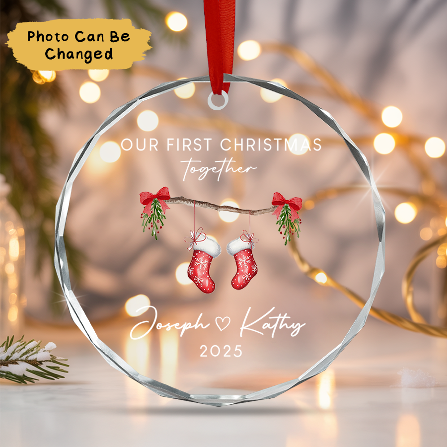 Personalized Couple Christmas Ornament, Christmas Gift For Couple