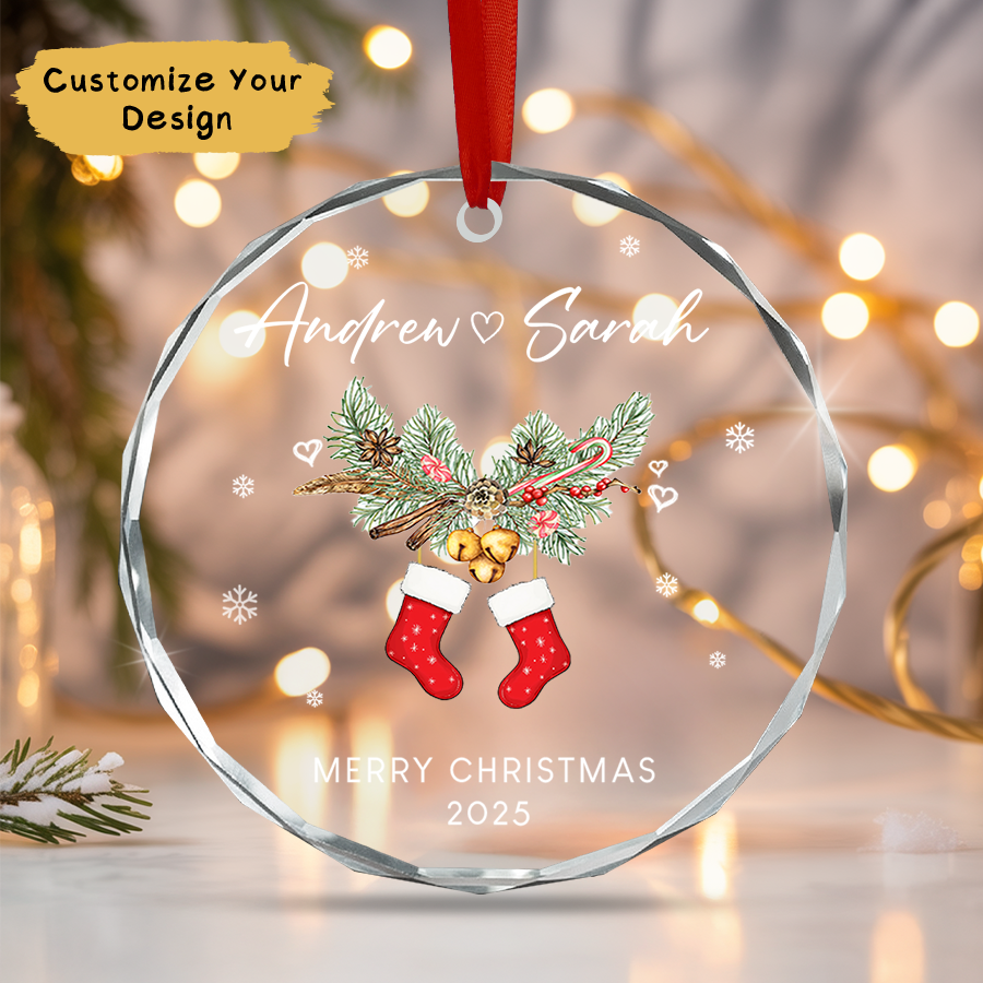 Personalized Couple Christmas Ornament 2025, Couple Xmas Ornament