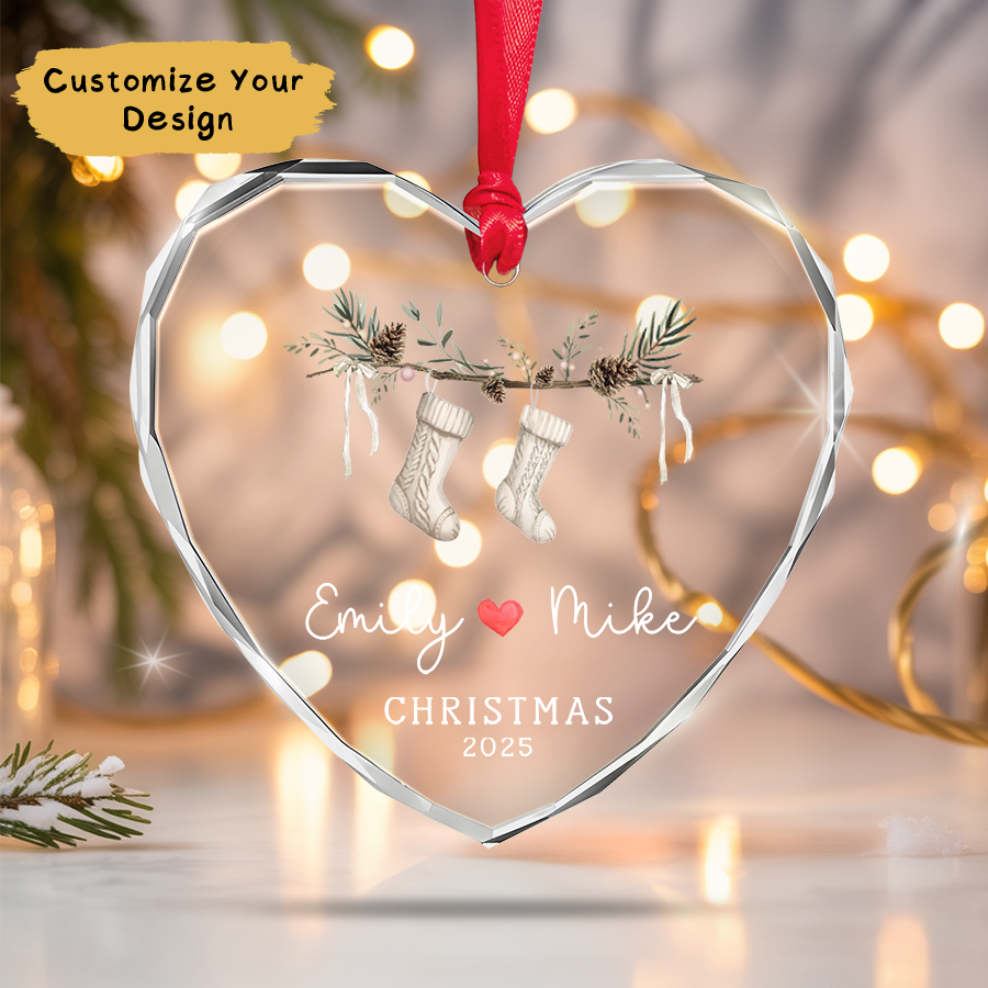 Personalized Couple Christmas Ornament, Christmas Together Couple Ornament