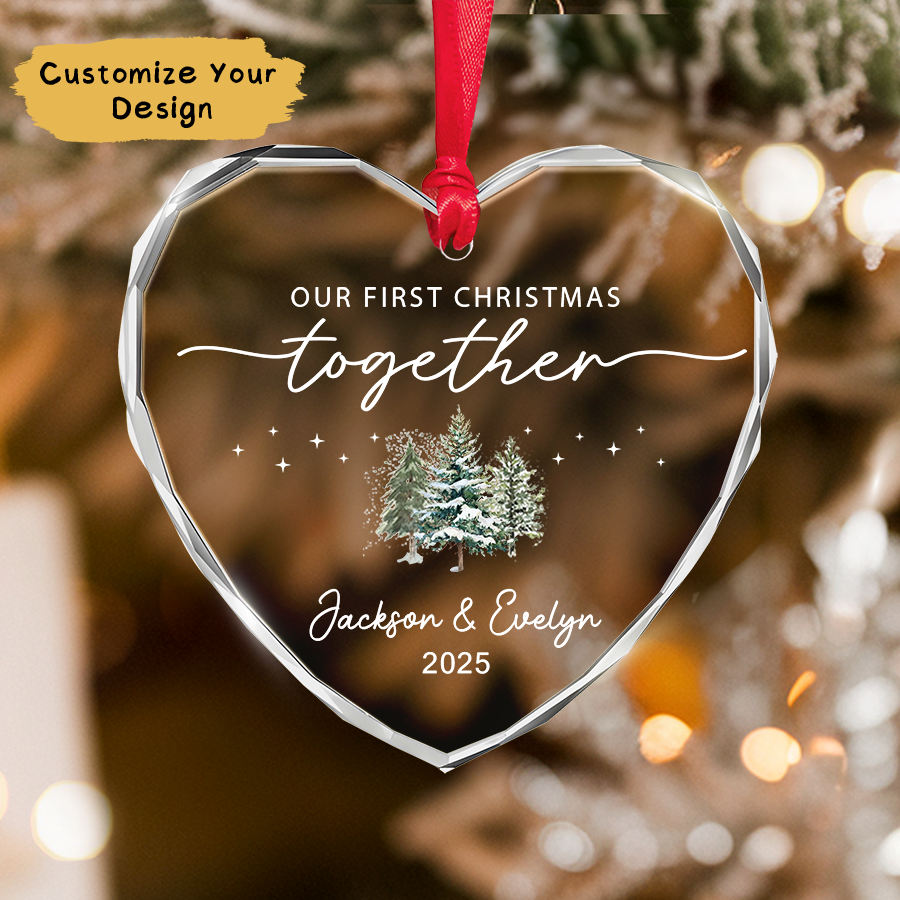 Personalized Couple Christmas Ornament, Couple Gift