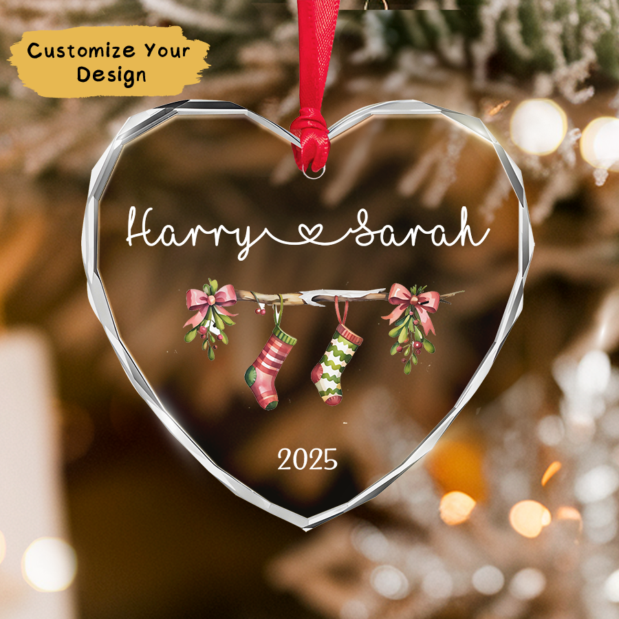 Personalized Couple Christmas Ornament, Gift For Couple