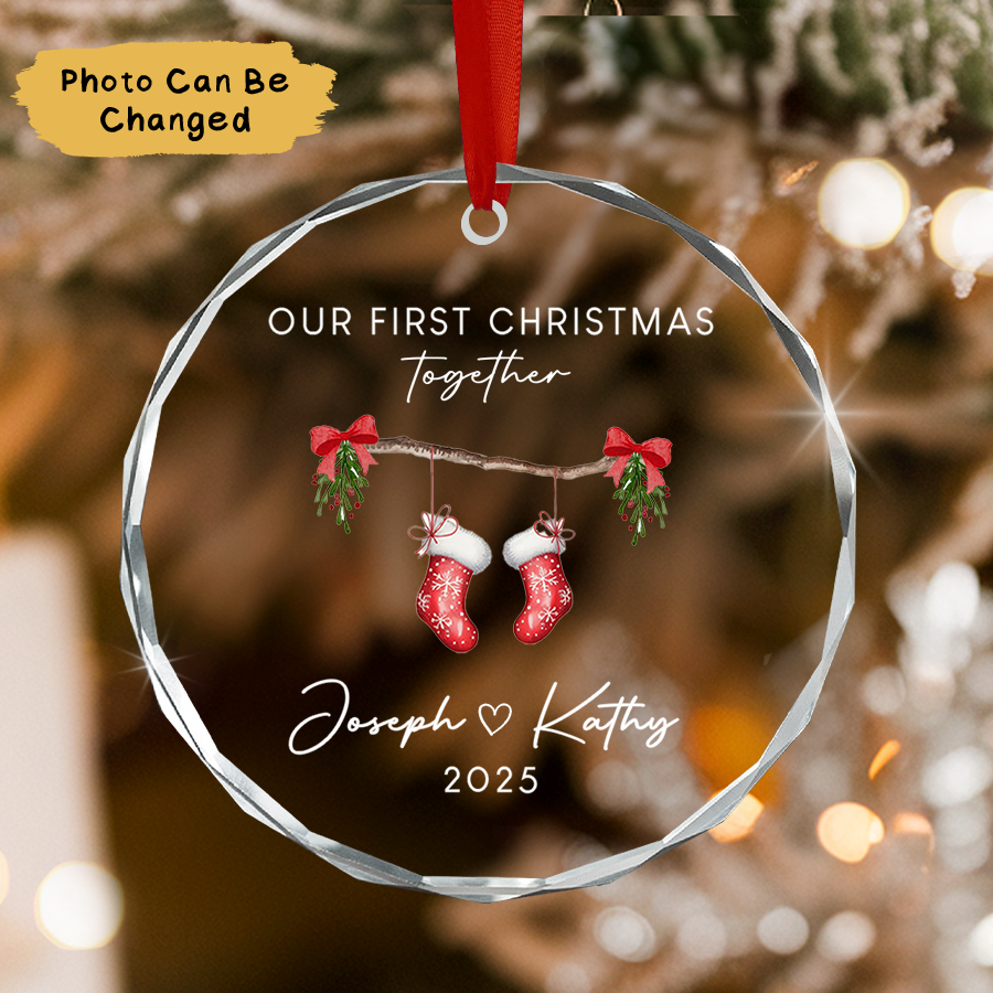 Personalized Couple Christmas Ornament, Christmas Gift For Couple