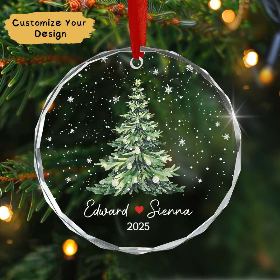 Personalized Couple Christmas Ornament, Together Since Ornament