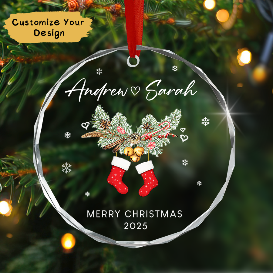 Personalized Couple Christmas Ornament 2025, Couple Xmas Ornament