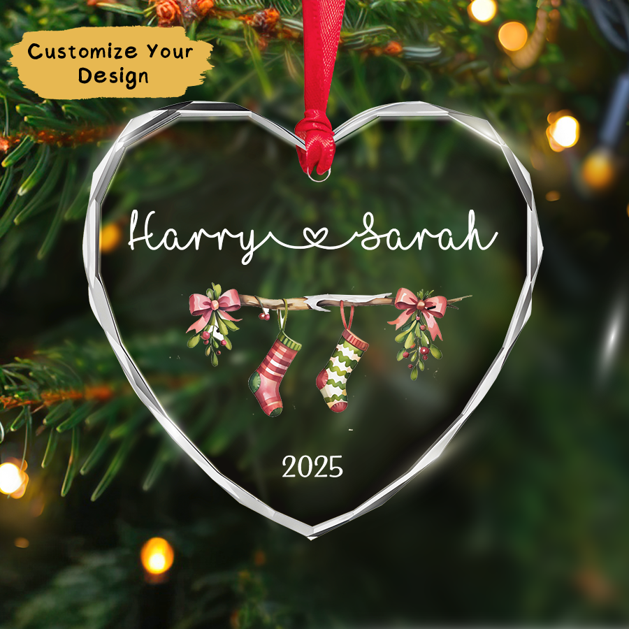 Personalized Couple Christmas Ornament, Gift For Couple