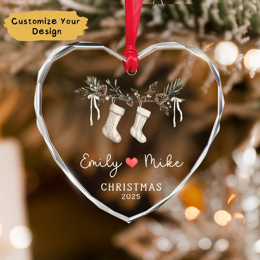 Personalized Couple Christmas Ornament, Christmas Together Couple Ornament