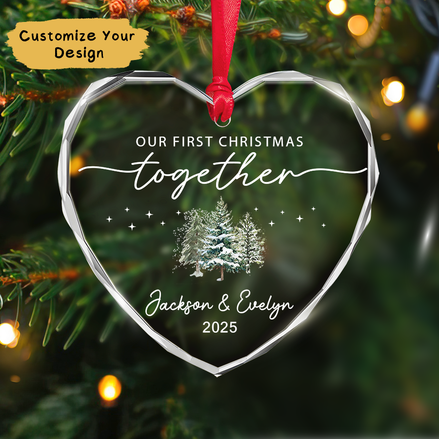 Personalized Couple Christmas Ornament, Couple Gift