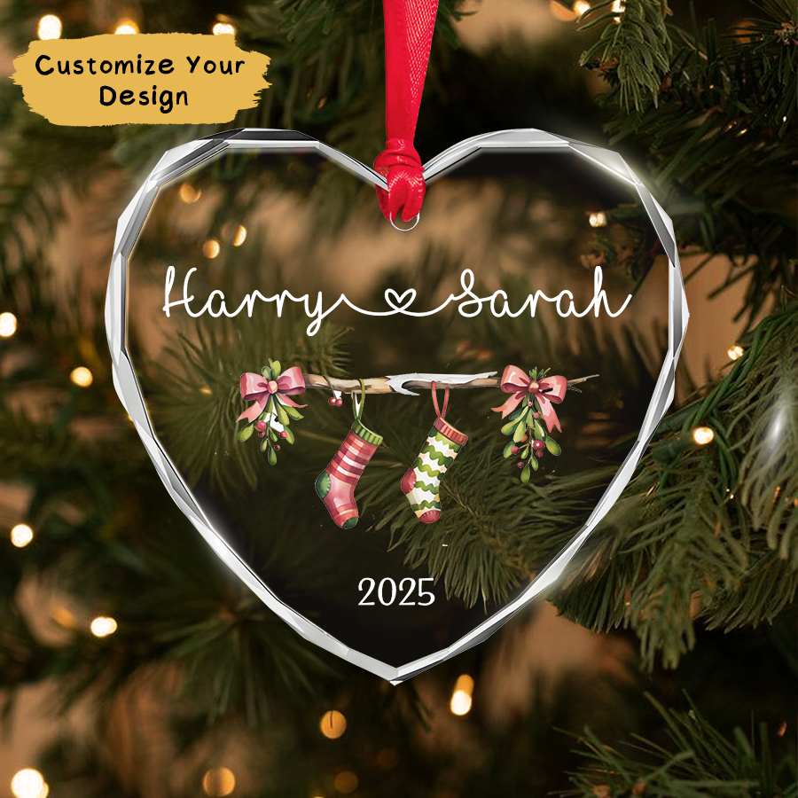 Personalized Couple Christmas Ornament, Gift For Couple