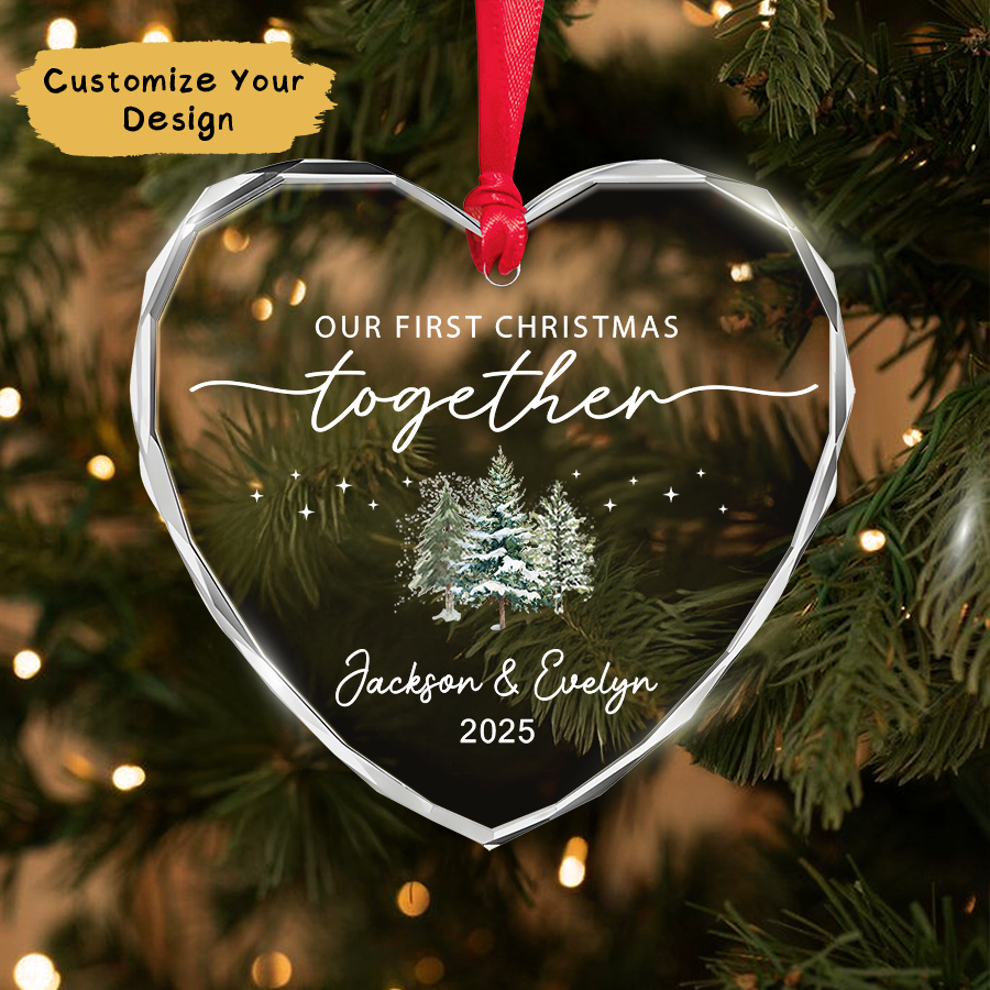 Personalized Couple Christmas Ornament, Couple Gift
