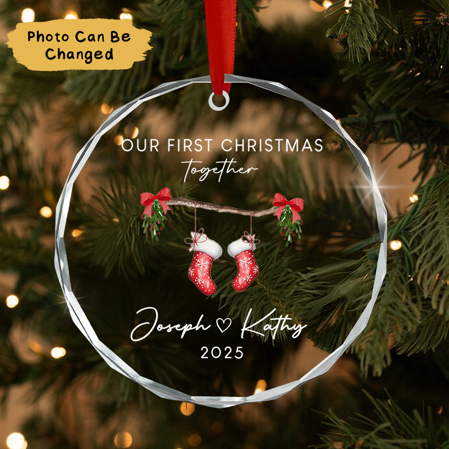 Personalized Couple Christmas Ornament, Christmas Gift For Couple