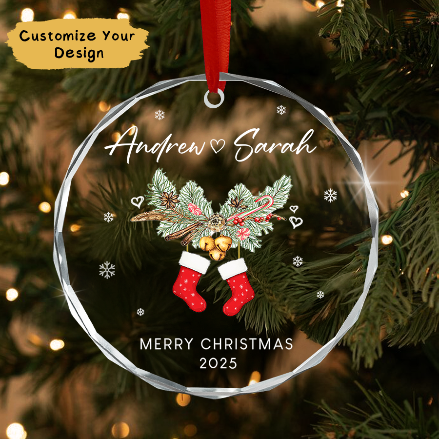 Personalized Couple Christmas Ornament 2025, Couple Xmas Ornament