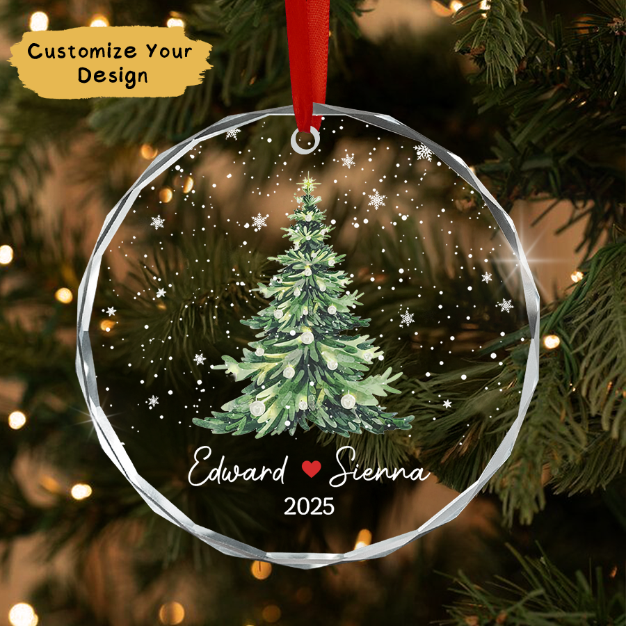 Personalized Couple Christmas Ornament, Together Since Ornament