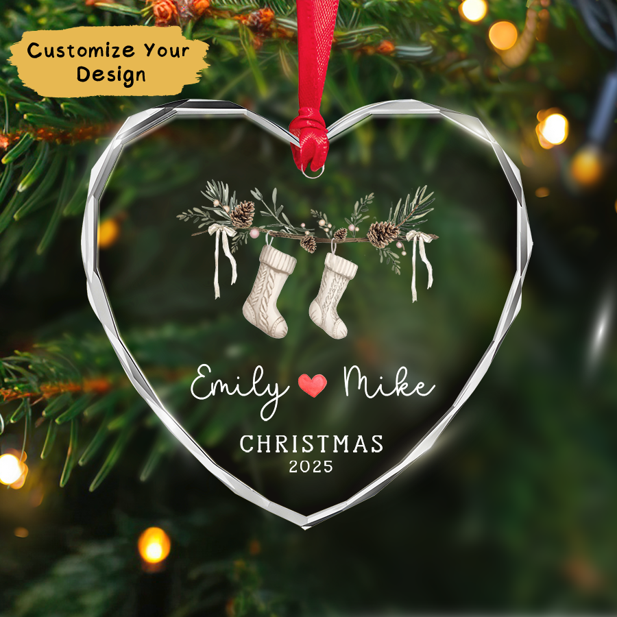 Personalized Couple Christmas Ornament, Christmas Together Couple Ornament