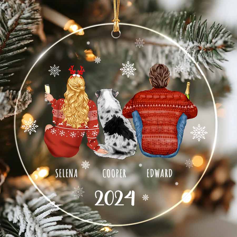 Custom Couple Christmas Ornament