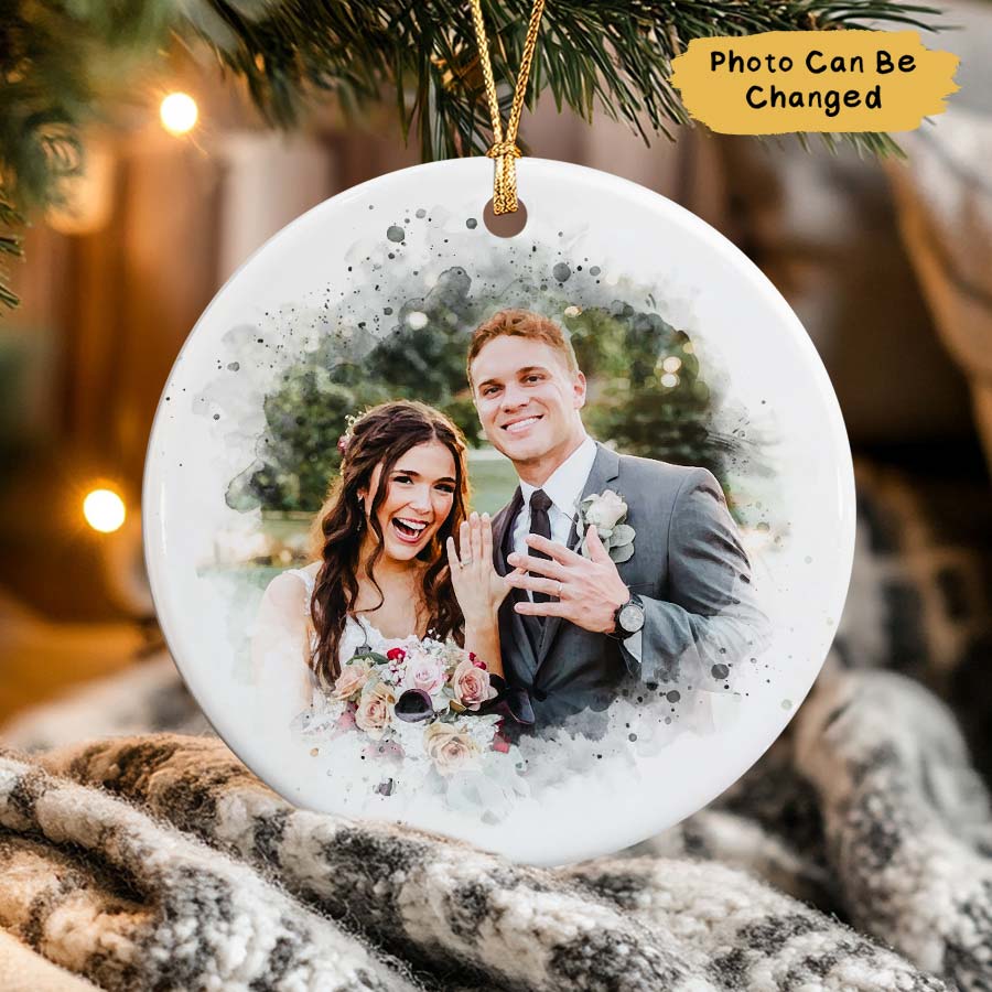 Personalized First Christmas As Mr And Mrs Ornament 2025, Newlywed Ornament