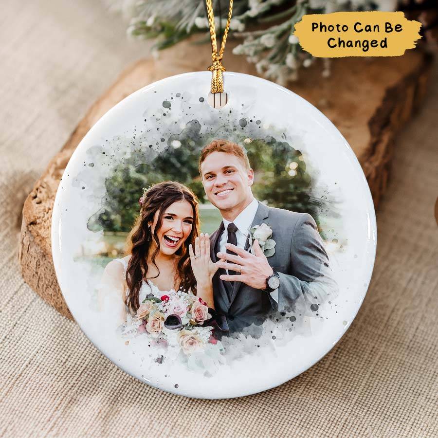 Personalized First Christmas As Mr And Mrs Ornament 2025, Newlywed Ornament