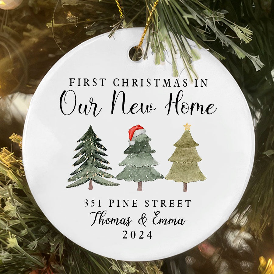 Personalized First Christmas In New Home Ornament | New Home Ornaments ...